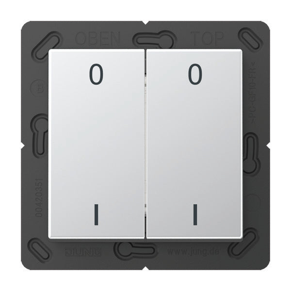 Jung EnO A500 Alumin 4-Channel Wireless Wall Transmitter - ENOA595-01AL