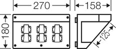 Hensel Enyst Caja de Conexión 6x16A 230V 270mm Ancho - FP CB 218