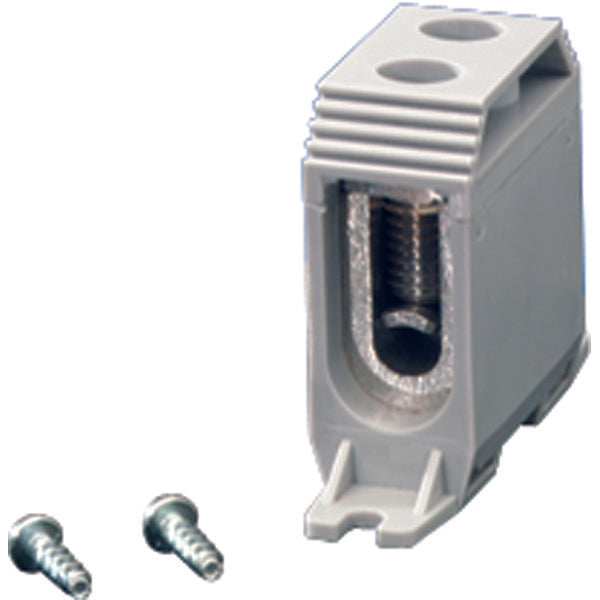 Hensel MI Connection Clamp DIN-Rail 16-50mm 1 Pole Grey - Mi NK 1
