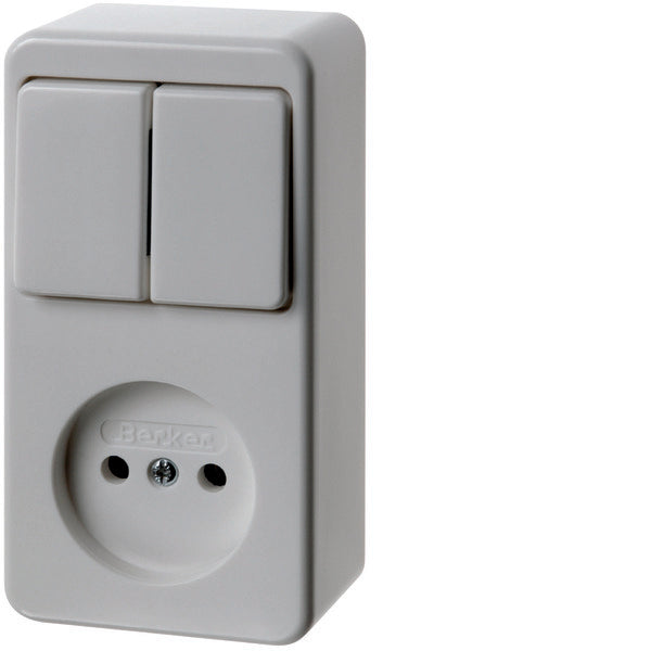 Hager Berker Combination Switch Socket Without Earth Contact Series - 61673549