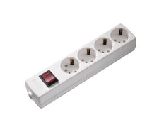 Martin Kaiser 4-Way Arctic White Socket With Switch - 1064/KWS [15 Pieces]