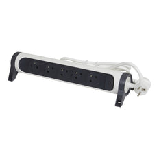 Legrand Premium Socket 5x2P With Earth And 3m Cord Black White - 049461 [5 Pieces]