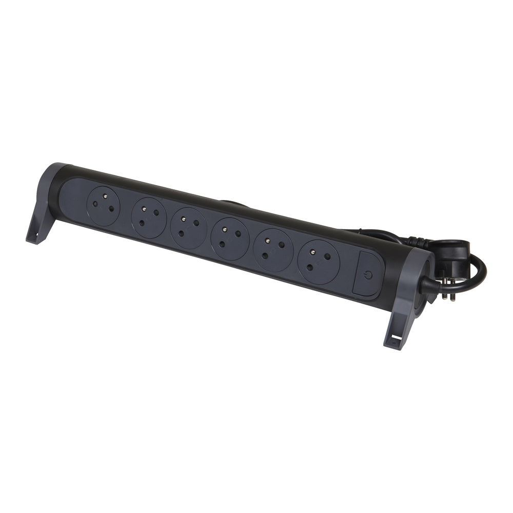 Legrand Premium 6 Outlet Power Strip With 3m Cord - Black - 049463 [5 Pieces]