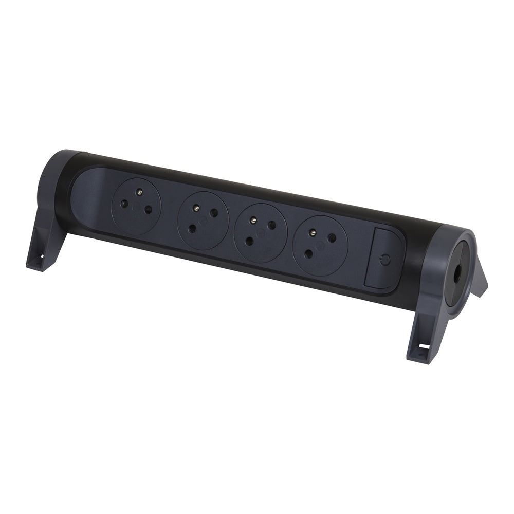 Legrand Premium Power Socket 4x2P With Earth Without Cord Black - 049466 [5 Pieces]
