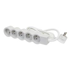 Standard Socket 5x2P With Grounding 3m Cord White-Gray - 049492 [10 Pieces]
