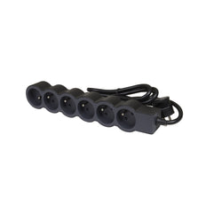 Legrand Standard Socket 6x2P With 3m Cord Black - 049495 [10 Pieces]