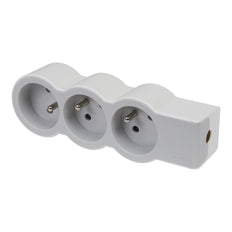 Legrand Standard Socket 3x2P With Earth Without Cord White-Grey - 049496 [10 Pieces]