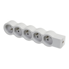 Legrand Standard Socket 5x2P With Ground Without Cord White-Grey - 049498 [10 Pieces]