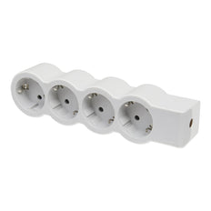 Legrand Standard Outlet 4X2P+A Without Cord White-Grey - 694575 [10 Pieces]