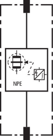 Módulo de protección DEHN Ventil N-PE 50 a base de chispas - 951050