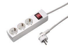 Martin Kaiser Toma de 3 vías a 45 grados con interruptor y cable de 1,5 m - 1049ZL/15W/KWS