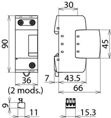 DEHN DB M 1 255 FM DEHNBLOC M FM Pararrayos - 961125