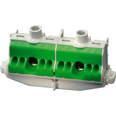 Hensel Abrazadera PE 2x25-8x4 mm Montaje en carril DIN Verde - FC PE 10