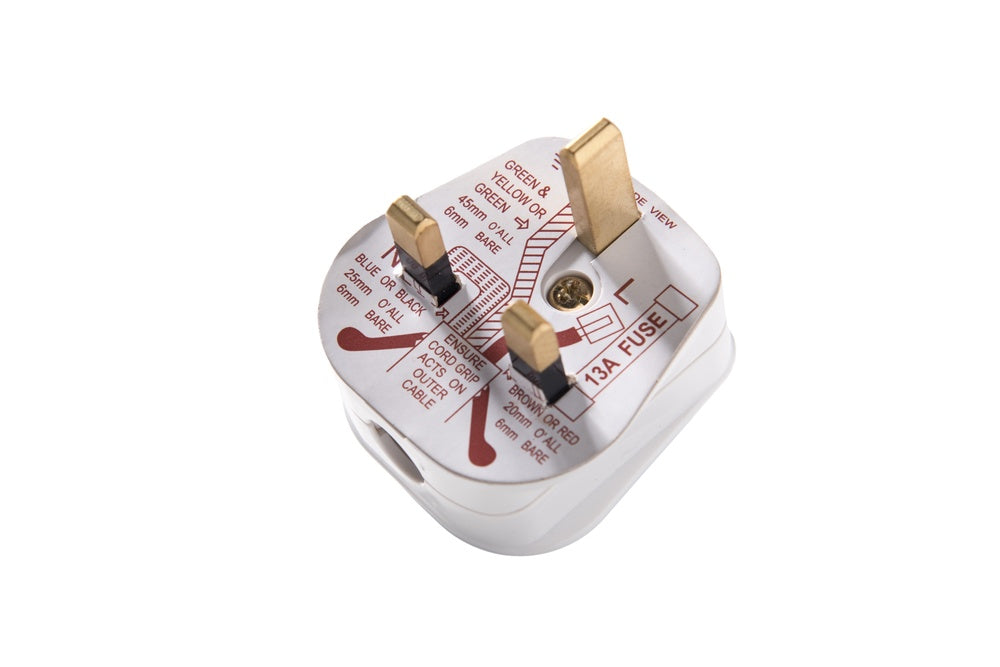 Martin Kaiser UK Plug Type G With Earth Contact White - 523/WS/APP [40 Pieces]