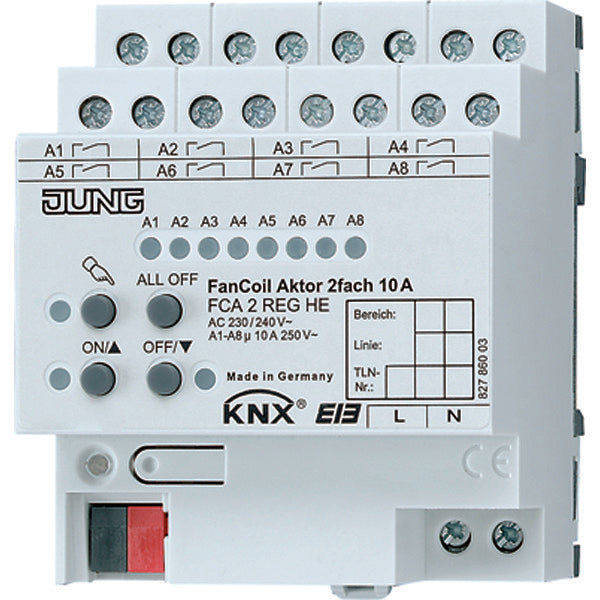 Jung KNX Fan Coil Actor 2V - FCA2REGHE