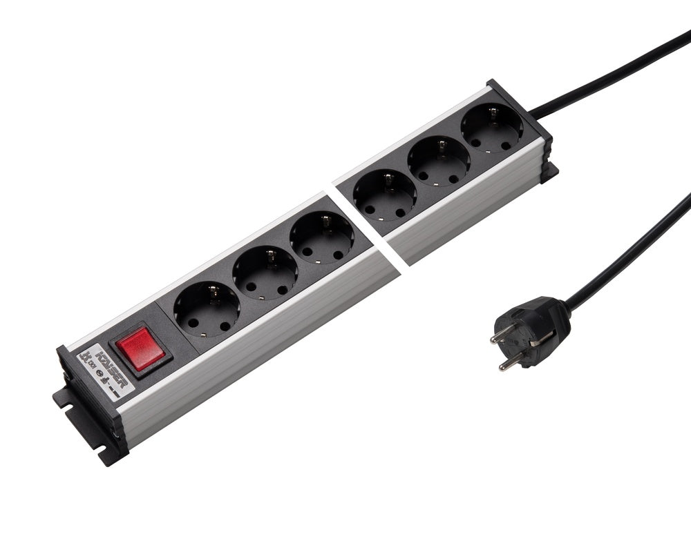 Martin Kaiser 4-Way Aluminum Power Outlet Strip with Switch Cable - 1301ZL4SW15 [10 Pieces]