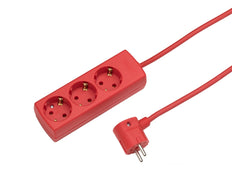 Martin Kaiser 3-Way 45 Degree Red Socket With 3M Cable - 1047ZL3-15W/RT [10 Pieces]