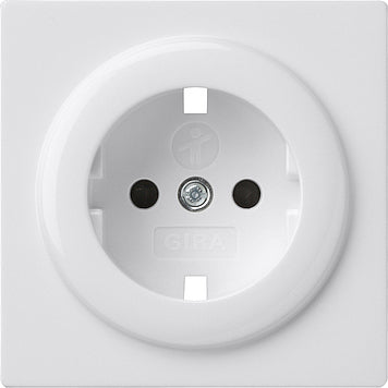 Gira Pure White S-Color Socket Cover With Child Safety - 092140