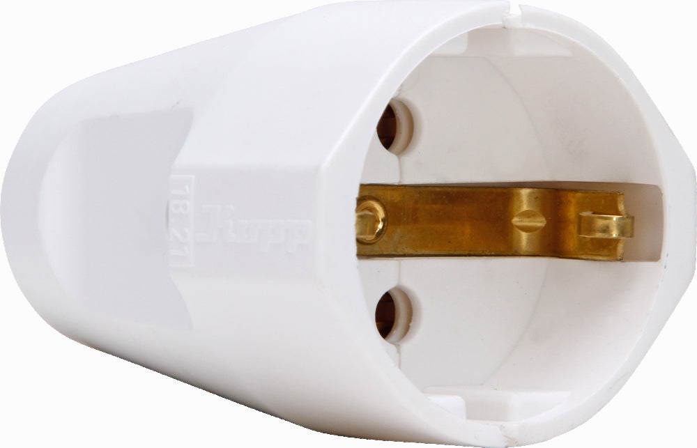 Kopp Contrast Plug RA Synthetic 16A Arctic White - 182102006 [10 Pieces]