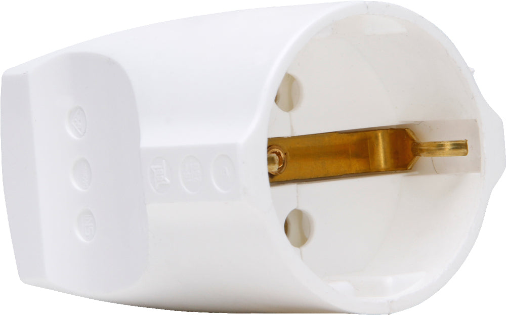 Kopp Contrast Plug 3x1.5mm 16/250V Clear White - 183229001 [10 Pieces]