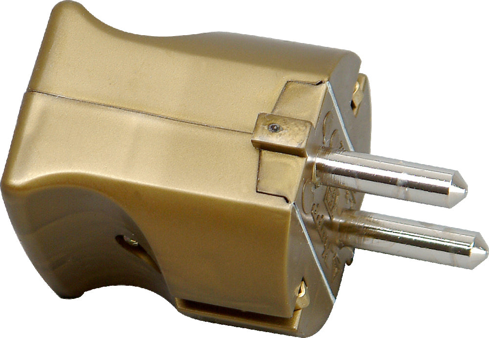 Kopp Right Angle Bronze Plug Durable Plastic 16A Gold - 1702.0700.5 [50 Pieces]