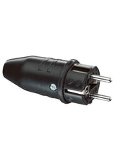 ABL Enchufe de goma con toma de tierra 250V Negro IP44 - 1149-190 [2 piezas]