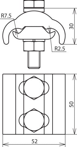 Dehn PV Parallel Connection Accessory Copper Galvanized - 306106