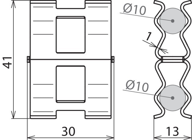 Dehn Abrazadera De Refuerzo Para Rd 10mm St Bare - 308132 [2 piezas]