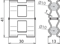 Dehn Abrazadera De Refuerzo Para Rd 10mm St Bare - 308132 [2 piezas]