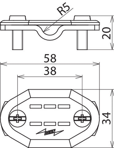 Dehn Al Number Plate Cleat Rd 7-10 Fl 30 Kit - 490110 [50 Pieces]