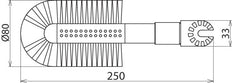Dehn Tubular Brush D80mm L250mm With Dry Cleaning Kit MS-3 - 785159