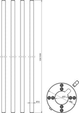 Juego Dehn De Fijación Para Varillas Terminales Laterales De Aire Al D10mm L - 819183