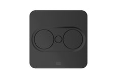Bach Twist2 2x230V Square Matte Black Office Built-In Plug Socket - 946.101