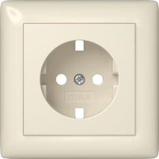 Gira Schuko Cover Unit System 55 Cream White - 492901 [2 pieces]