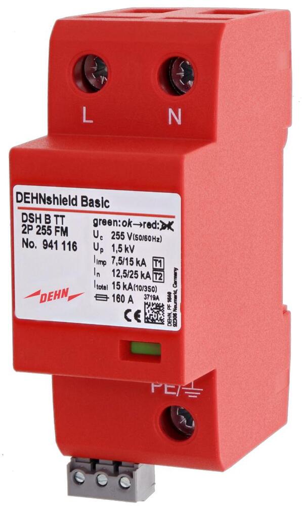 Dehn DSH B Type 1+2 Combined Arrester For Single Phase TT - 941116