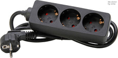 Kopp 3-Way Black Matte Socket With Ground Plug 1 - 128615005 [20 Pieces]