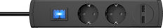 Kopp Universal Plus 2-Way Switch With 2 USB Ports Anthracite - 233505000