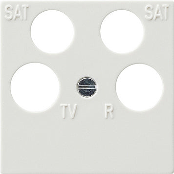 Gira 4 Way S-Color Pure White Cover Plate - 025940
