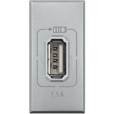 Cargador USB BTICINO AXOLUTE 1.1A 1 Módulo Tech - BTHC4285C1