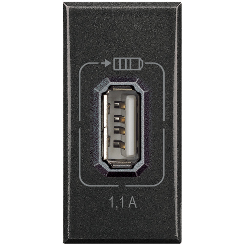 Axolute Cargador USB 1.1A 1M Antracita - BTHS4285C1