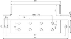 Barra colectora de puesta a tierra Dehn con terminales 2x4 para conexión equipotencial - 472024