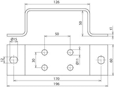 Dehn Earthing Busbar Stainless Steel With 2x2 Terminals - 472109