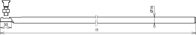 Varilla de terminación de aire Dehn con tornillo de bloqueo D 16mm L 1000mm - 100100