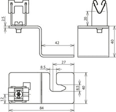Dehn StSt Roof Conductor Holder For Trapezoid Tin Roofs - 223021