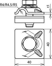 Dehn MV Clamp Cu With Hexagon Screw And Spring Washer - 390557