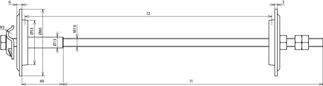 Pasamuros Eléctrico Dehn Tierra 100-300mm Con Rosca M10 - 478410