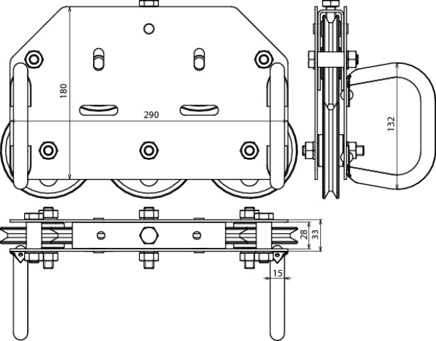 Dehn Enderezadora De Alambre St/Gal Zn Para Rd 7-10mm Con 5 Poleas Guía - 597004