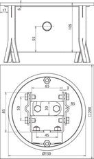 Caja de Juntas de Ensayo Dehn UF Acero Inoxidable 200X200X105mm - 549090