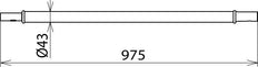 Mango de prolongación Dehn Acoplamiento enchufable D43mm L975mm HV STK 43 - 766077