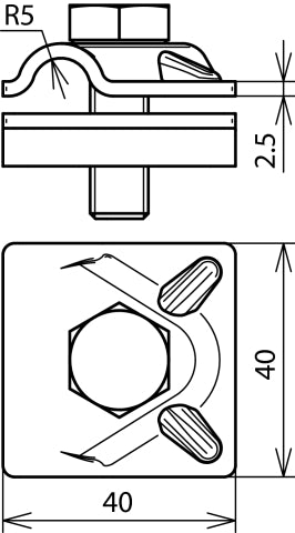 Dehn MV Clamp Support For Spanning of Conductors - 105079